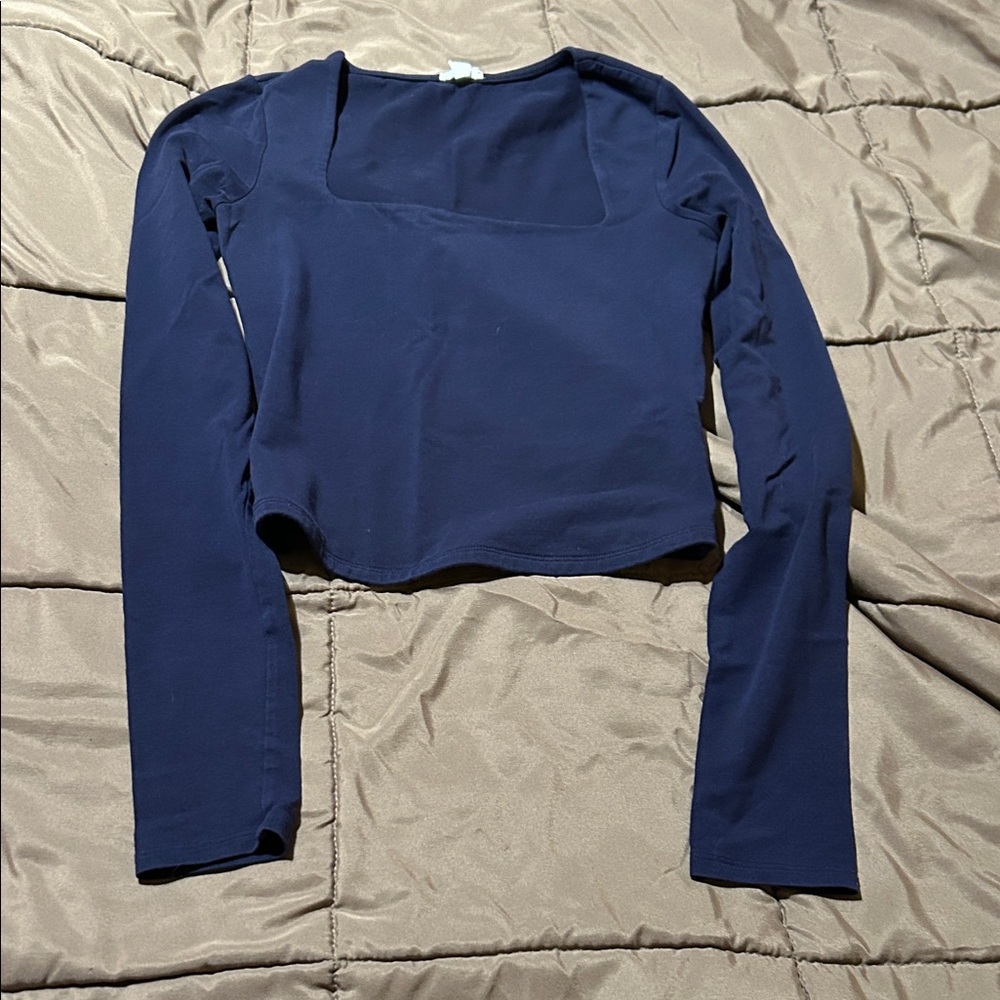Garage Navy Blue Women's Long Sleeve Top